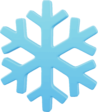 Snowflake icon representing unbroken cold chain logistics